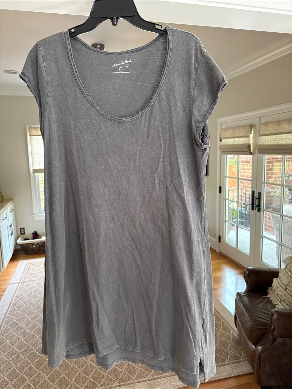 Universal Thread Gray Scoop Neck Casual Dress
